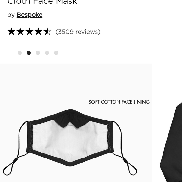 Adult Bespoke Animal Print Washable Cloth Face Mask - Picture 3 of 5